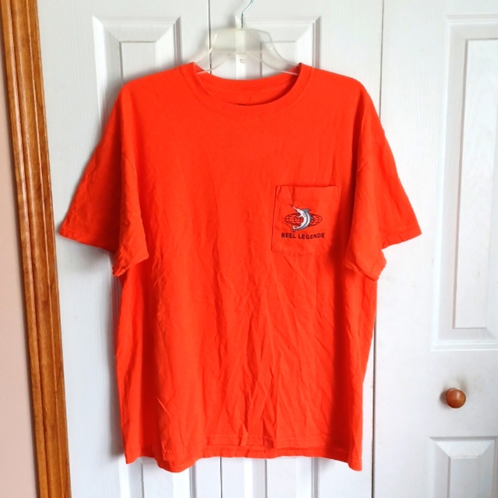 Men reel legends orange t-shirt..xl